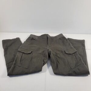 Duluth Trading Co Women 12 Regular Brown Cargo Work Pants Utility Straight Leg